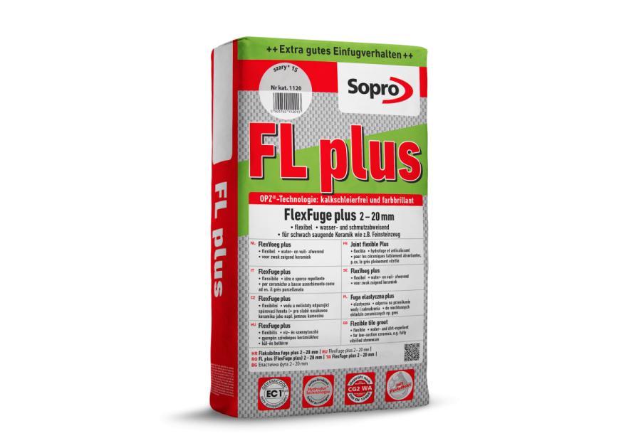 Zdjęcie: Fuga elastyczna FL Plus szary 15 kg SOPRO