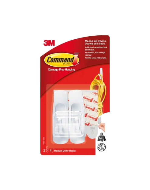 Zdjęcie: Haczyki ścienne średnie COMMAND
