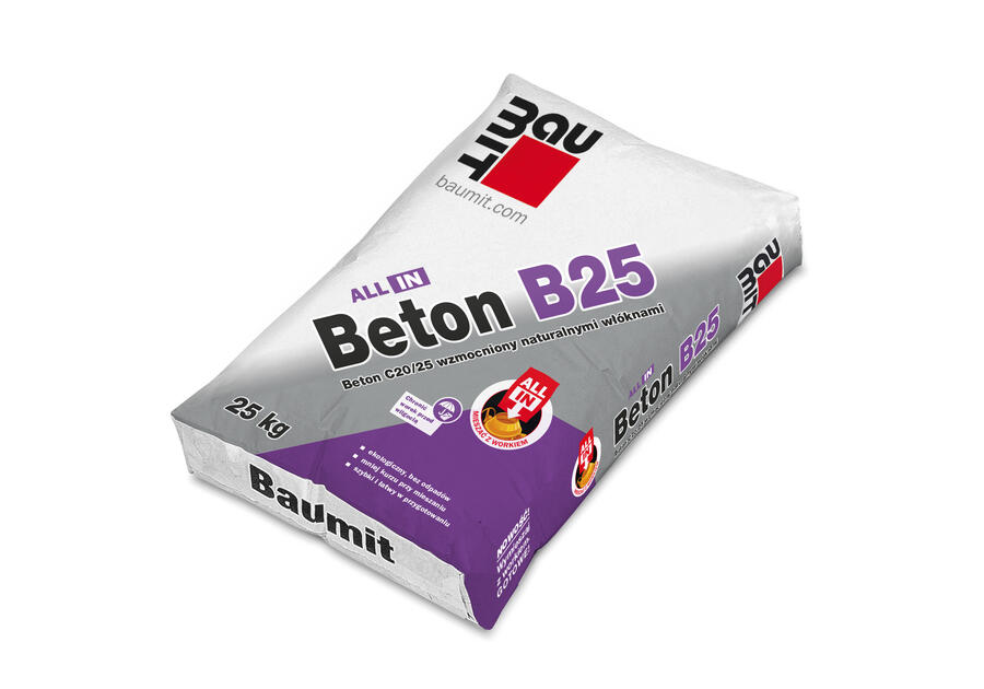 Zdjęcie: Beton C20/25 wzmocniony naturalnymi włóknami All In Beton B25 BAUMIT