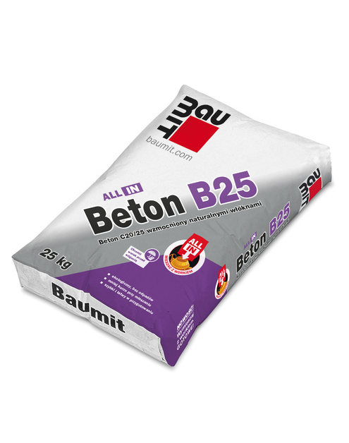 Zdjęcie: Beton C20/25 wzmocniony naturalnymi włóknami All In Beton B25 BAUMIT