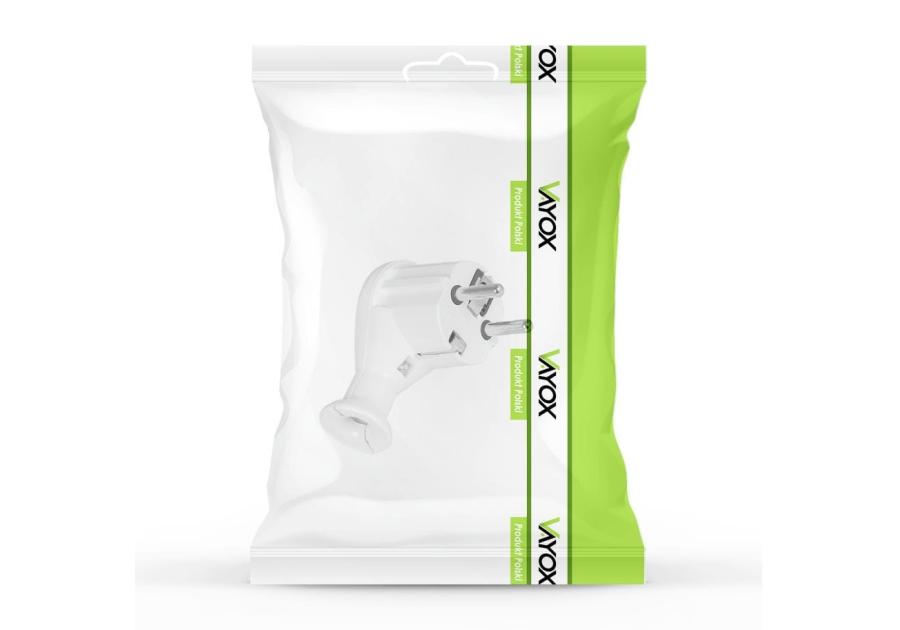 Zdjęcie: Wtyczka kątowa rozbieralna Uni-Schucko, 2p+Z Schuko 16A, 250V WT-50 biały VAYOX