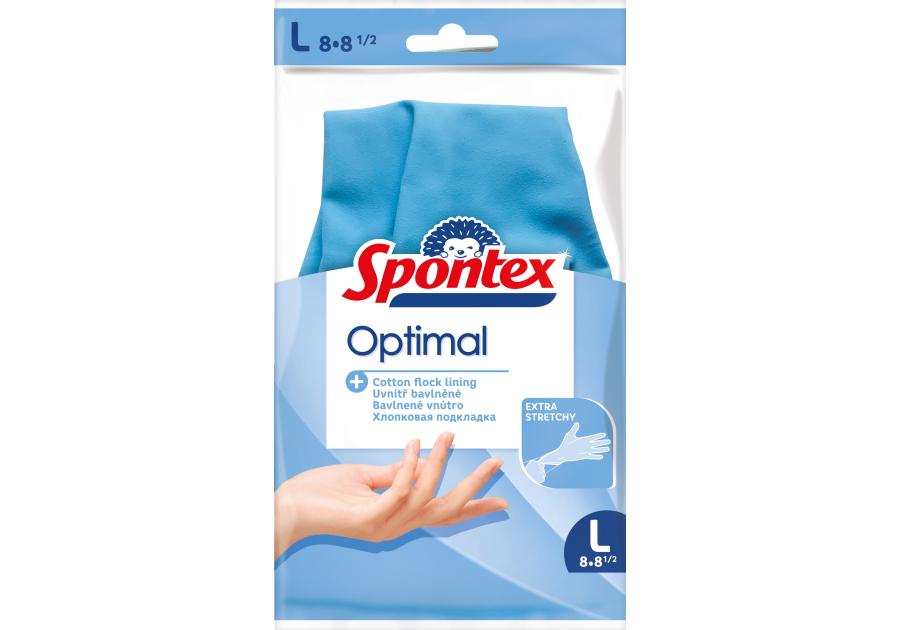 Zdjęcie: Rękawice lateksowe Rozmiar L Optimal SPONTEX