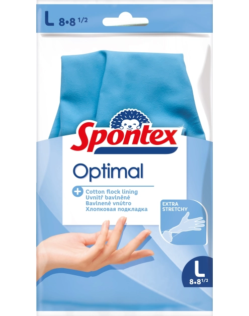 Zdjęcie: Rękawice lateksowe Rozmiar L Optimal SPONTEX