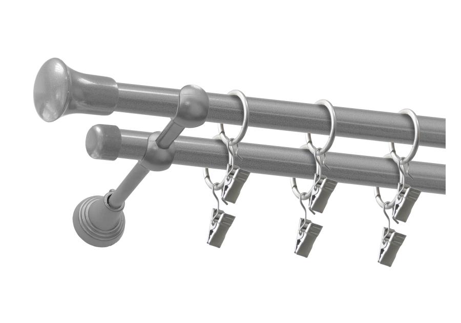 Zdjęcie: Karnisz podwójny 16 mm Gem 240 cm satyna GARDINIA