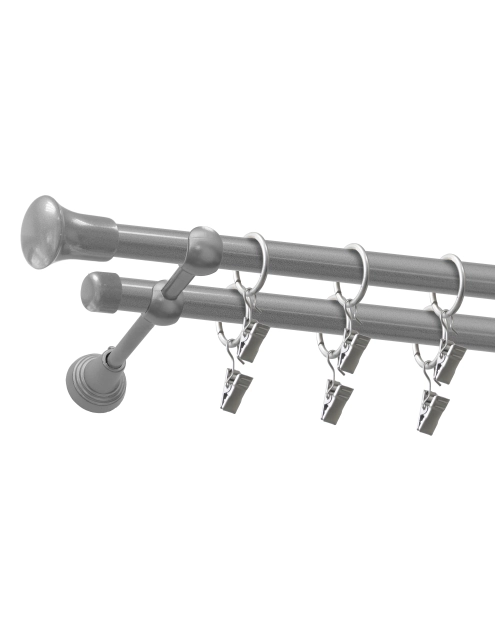 Zdjęcie: Karnisz podwójny 16 mm Gem 240 cm satyna GARDINIA