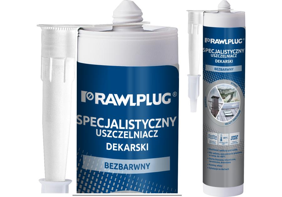 Zdjęcie: Uszczelniacz dekarski specjalistyczny żywiczny R-SL-DEK-SPEC bezbarwny 300 ml RAWLPLUG