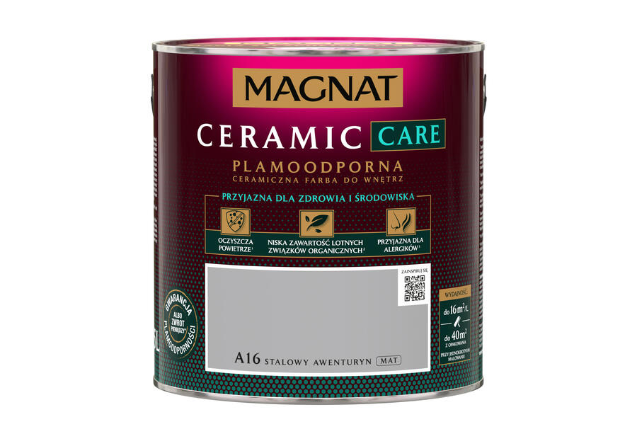 Zdjęcie: Farba do wnętrz Ceramic Care 2,5 L stalowy awenturyn MAGNAT