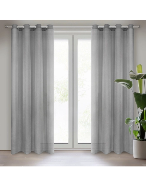 Zdjęcie: Firana gotowa Rebecca 140x250 cm stalowy EUROFIRANY