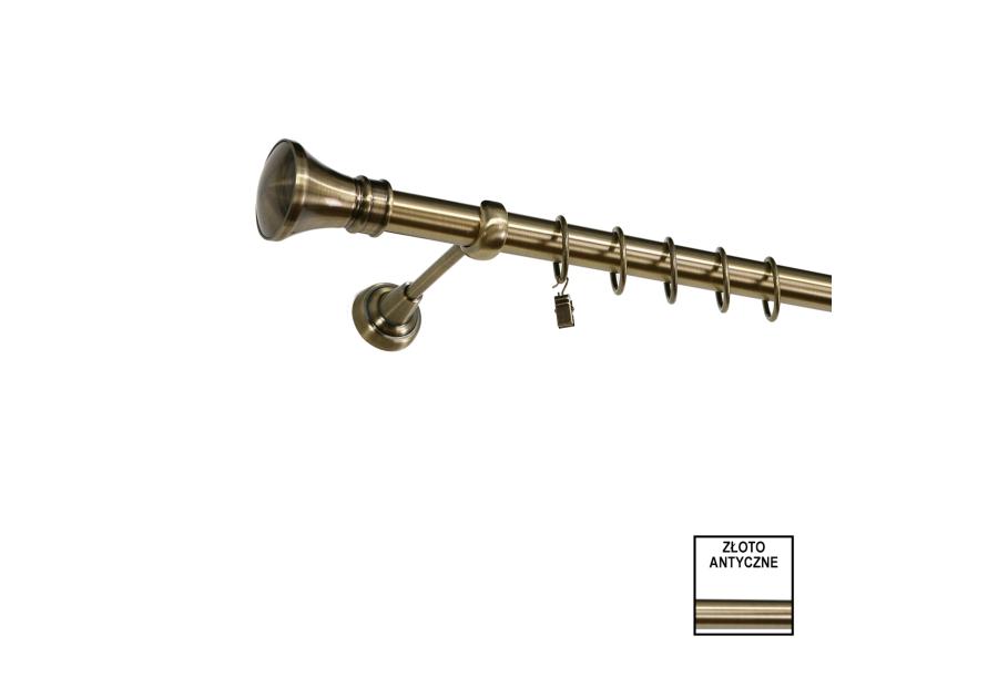 Zdjęcie: Karnisz pojedynczy Zeus fi 25 mm - 160 cm colloseum złoto KARWEL