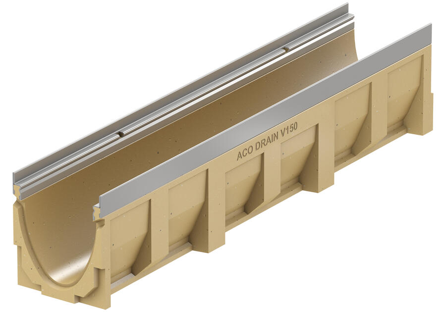 Zdjęcie: Korytko z polimerobetonu 1 m krawędzie ze stali ocynkowanej Drain Multiline V150 ACO