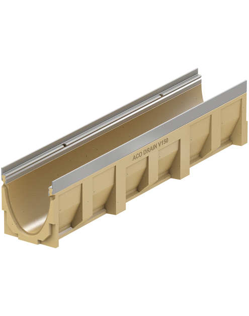 Zdjęcie: Korytko z polimerobetonu 1 m krawędzie ze stali ocynkowanej Drain Multiline V150 ACO