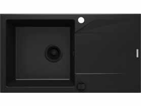 Zlewozmywak Evora nero granit 1K Z/O 780x440x193, space saver nero DEANTE