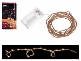 Lampki dekoracyjne z jutą 40 LED 2 m 32101 RAVI