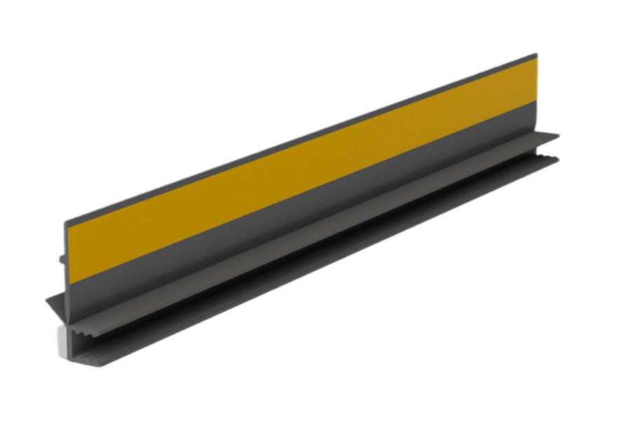 Zdjęcie: Listwa PVC BP12 Mini U L250 6/3 szary ciemny, tynkarska z uszczelką BELLA PLAST