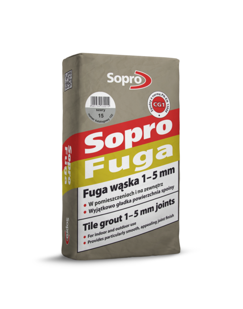 Zdjęcie: Fuga wąska Sopro Fuga szary 25 kg SOPRO