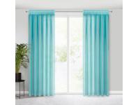 Zdjęcie: Firana gotowa Elpidia na taśmie 140x270 cm turkusowy EUROFIRANY