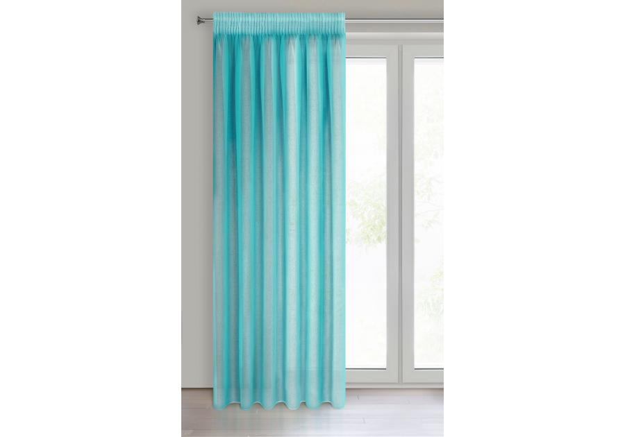 Zdjęcie: Firana gotowa Elpidia na taśmie 140x270 cm turkusowy EUROFIRANY