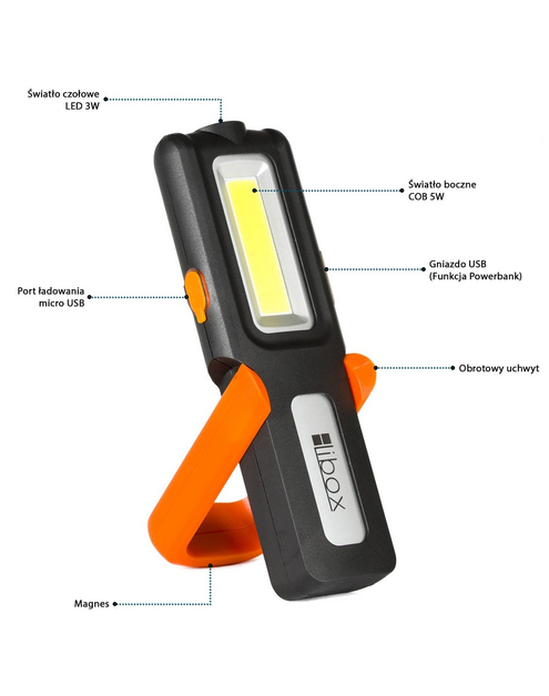 Zdjęcie: Latarka akumulatorowa warsztatowa LED LB0190 LIBOX