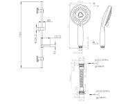 Zdjęcie: Zestaw natryskowy z przyssawkami Milos, Chrom Invena