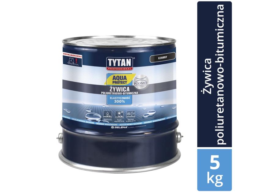 Zdjęcie: Żywica poliuretanowo-bitumiczna czarny Aqua Protect 5 kg TYTAN PROFESSIONAL