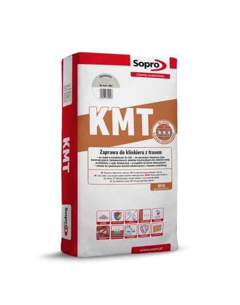 Zdjęcie: Zaprawa do klinkieru z trasem KMT 402 jasnoszary 25 kg SOPRO