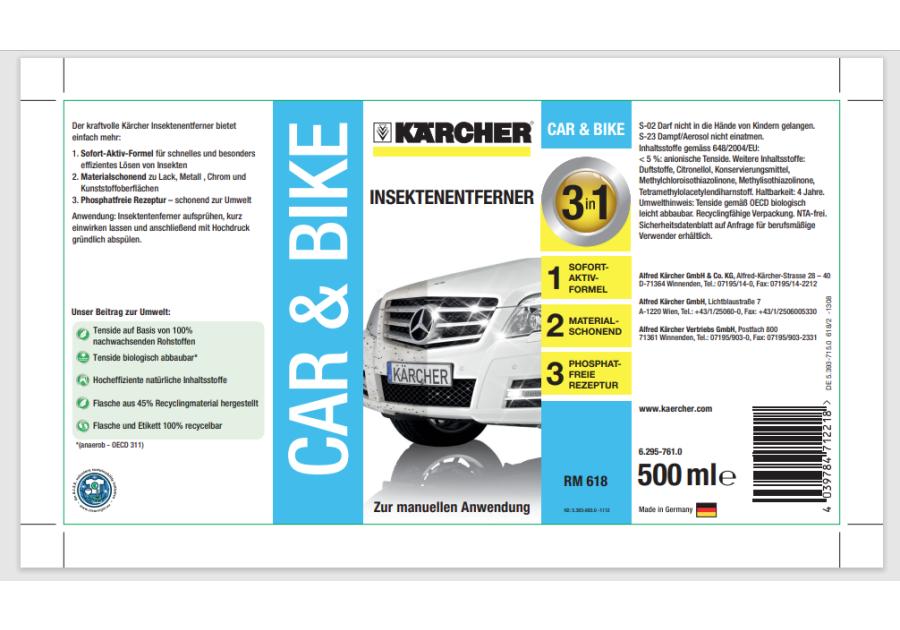 Zdjęcie: Preparat do usuwania owadów 3 W 1, RM 618, 500 ml 6.295-761.0 KARCHER