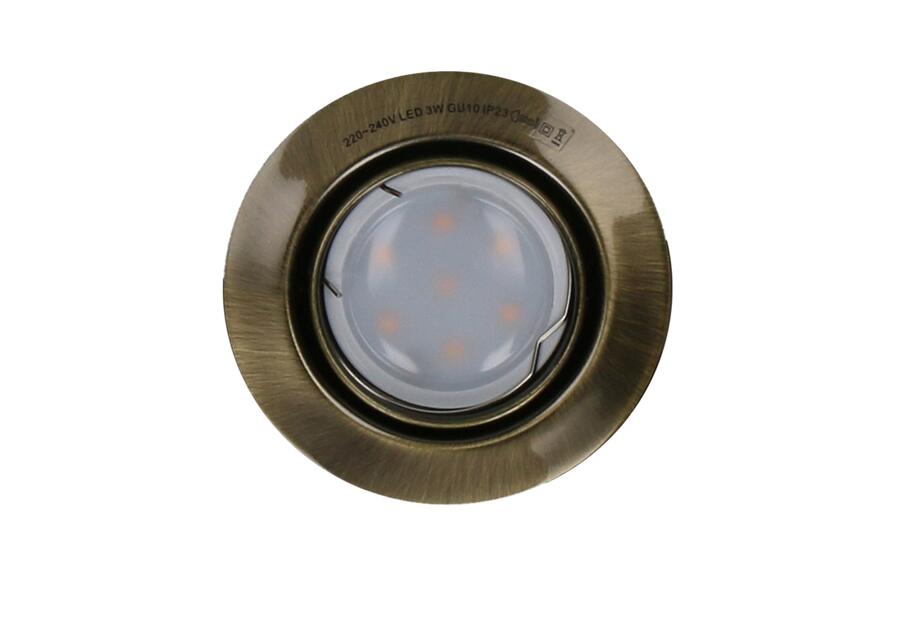 Zdjęcie: Oczko ruchome LED okragłe antyczne złoto z żarówką LED 3 W SYNTECON