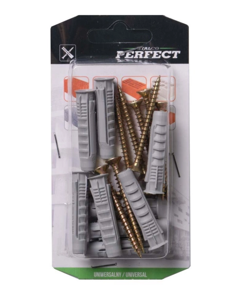 Zdjęcie: Kołek rozporowy uniwersalny z wkrętem klucz brxk-6/4,5x40 - 14 szt. STALCO PERFECT