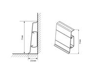 Zdjęcie: Listwa przypodłogowa Hi Line Cezar 2,5 m biały mat do malowania CEZAR