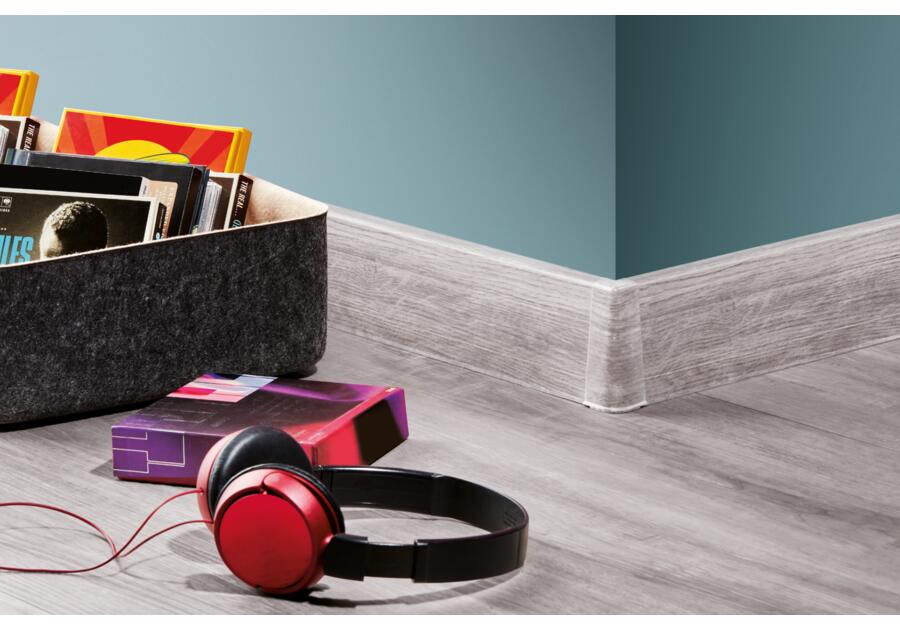 Zdjęcie: Listwa przypodłogowa Hi Line Cezar 2,5 m biały mat do malowania CEZAR