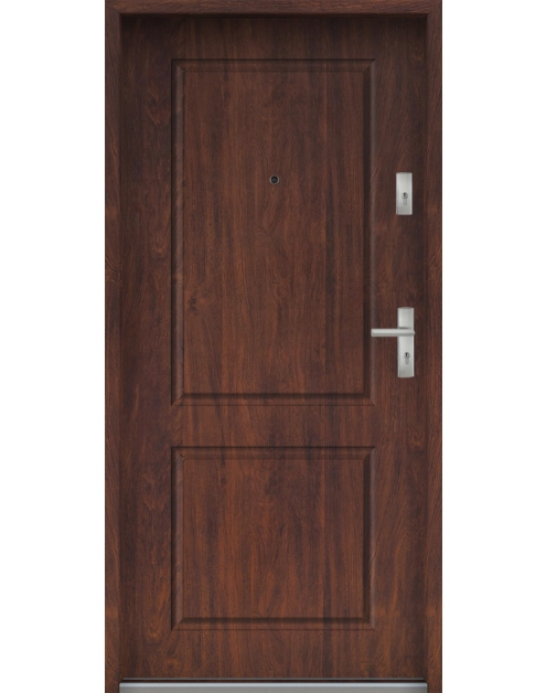 Zdjęcie: Drzwi wejściowe do mieszkań Bastion S-91 Kasztan 80 cm lewe ODR KR CENTER
