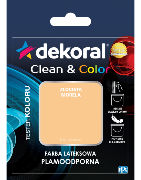 Zdjęcie: Tester farby Clean&Color złocista morela 0,04 L DEKORAL