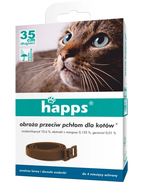Zdjęcie: Obroża przeciw pchłom i kleszczom dla kotów HAPPS
