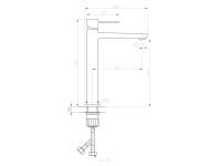 Zdjęcie: Wysoka bateria umywalkowa Glamour czarna INVENA