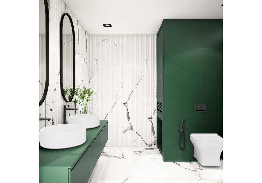 Zdjęcie: Wysoka bateria umywalkowa Glamour czarna INVENA