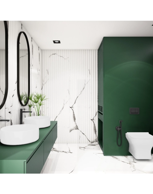 Zdjęcie: Wysoka bateria umywalkowa Glamour czarna INVENA