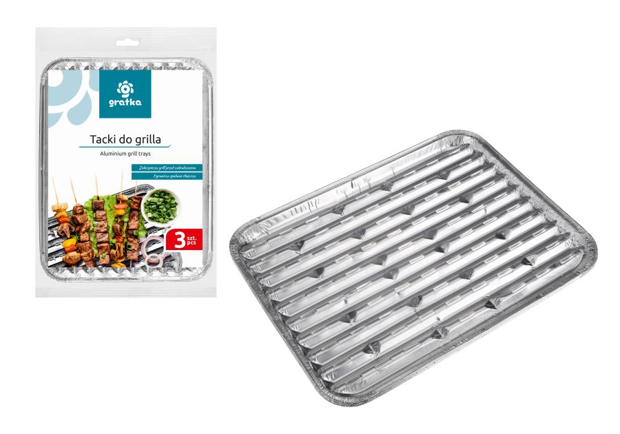 Zdjęcie: Tacki do grilla Gratka 280x220x15 mm 3 sztuki  00172 RAVI