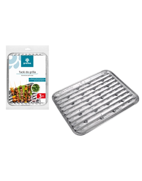 Zdjęcie: Tacki do grilla Gratka 280x220x15 mm 3 sztuki  00172 RAVI