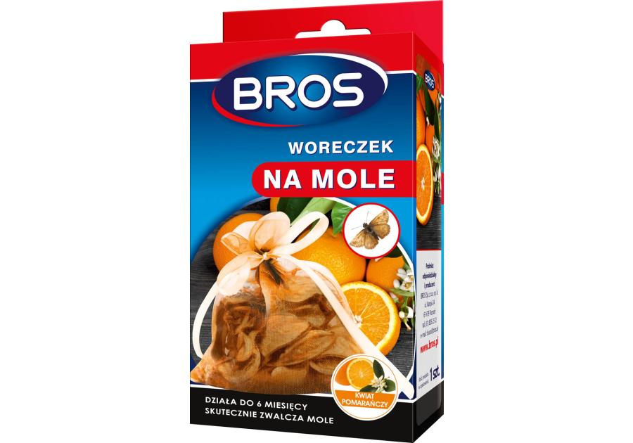 Zdjęcie: Woreczek na mole kwiat pomarańczy BROS