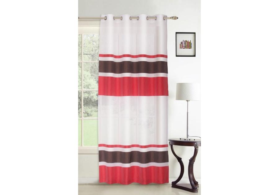 Zdjęcie: Zasłona dekoracyjna Alba 140x250 cm czerwień CKR/LASHER