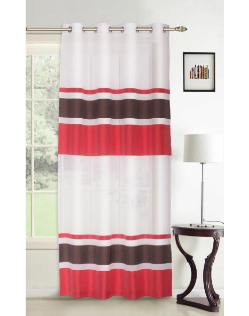 Zdjęcie: Zasłona dekoracyjna Alba 140x250 cm czerwień CKR/LASHER