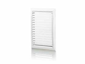 Kratka wentylacyjna z siatką i regulowaną żaluzją 193x188 mm biała VENTS