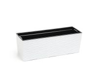 Zdjęcie: Kwietnik Begonia 190x560 mm rattan, biały LAMELA