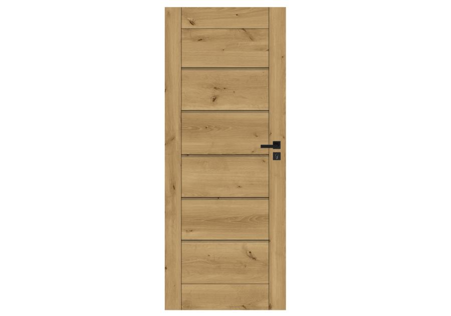 Zdjęcie: Drzwi wewnętrzne Chicago dąb górski 60 cm lewe pełne slim WINDOOR