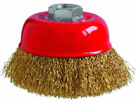 Szczotka doczołowa 80 mm mosiądz do szlifierki kątowej - blister - RAWLPLUG