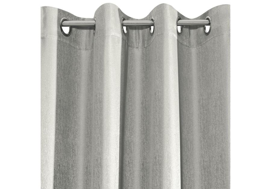 Zdjęcie: Zasłona Charlie 140x250 cm srebrna na przelotkach EUROFIRANY