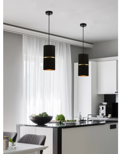 Zdjęcie: Lampa wisząca Gina 1x60 W E27 czarny CANDELLUX