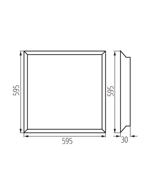 Zdjęcie: Panel LED Barev Eco 36 W 6060NW MILEDO