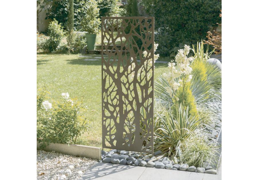 Zdjęcie: Ścianka metalowa DecoPanel Tree 0,6x1,5 m, szary NORTENE