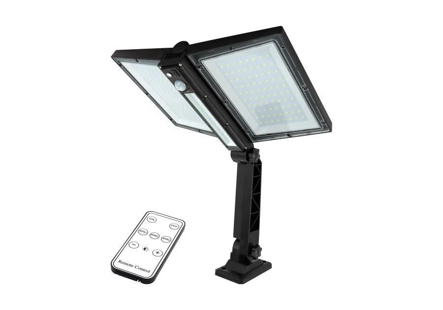 Zdjęcie: Naświetlacz solarny SMD Led z czujnikiem ruchu Angelo Led PIR 9 W CW czarny STRUHM